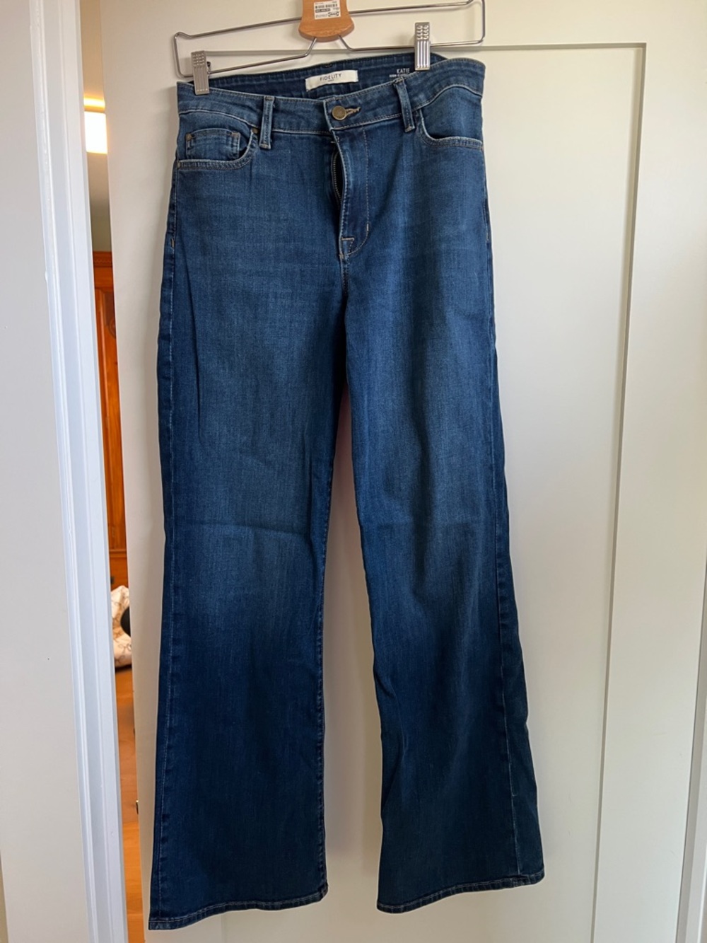 Fidelity Blue Wide-Leg Flare Jeans